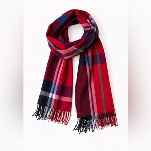 J. Crew Red and Blue Plaid Scarf